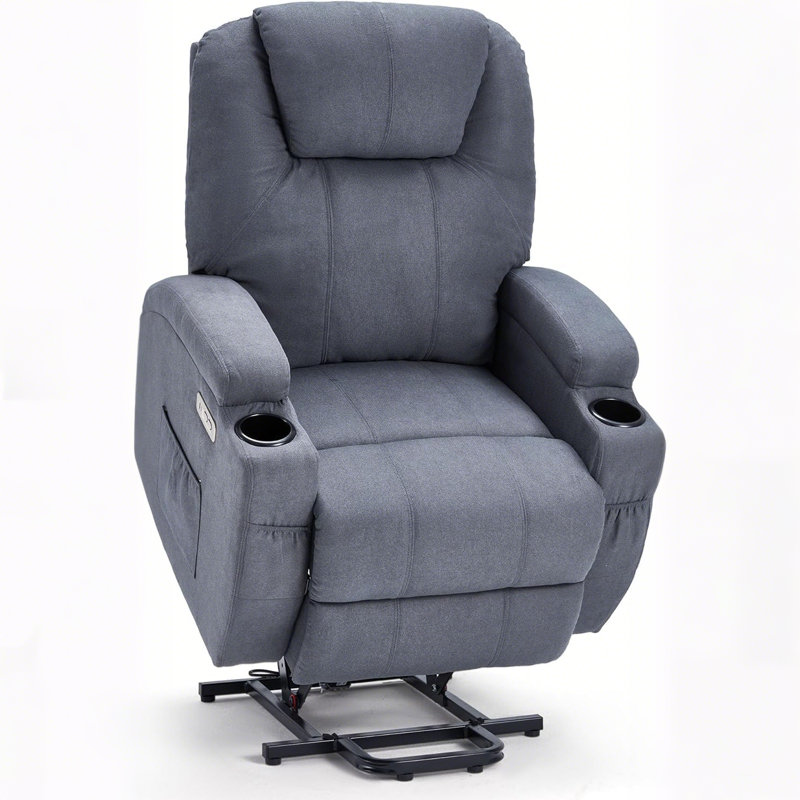 Fauteuil électrique avec poches latérales, Gris