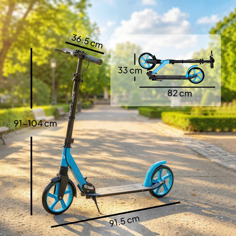 HOMCOM Scooter, Blue/Black