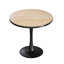 Round Marble Dining Table Mid-century Table With Metal Pedestal Base, Modern Leisure Table For Small Space Kitchen Dining Room, Easy Assembly, Waterproof Design-120882538