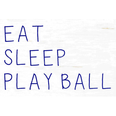 «Play Ball», art textuel sur toile tendue