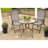Round Glass Outdoor Dining Table Umbrella Hole , 31.5 " W 31.5 " D