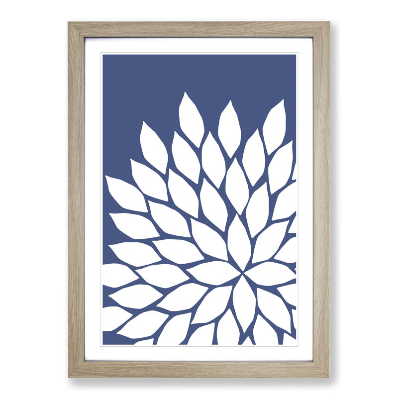 Abstract Leaves No.3 - Picture Frame Graphic Art, 48cm H x 36cm W x 2cm D, Oak