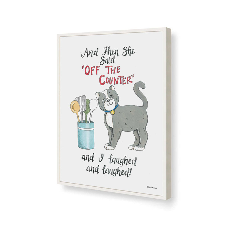 «Off the Counter» par Deb Strain, reproduction d'art, L 18 po x H 24 po, Impression encadrée, Blanc