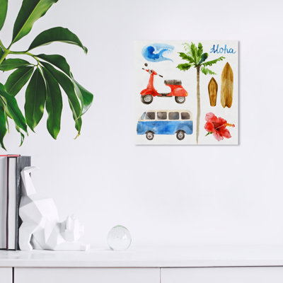 «Beach Essentials» par Oliver Gal - impression sur toile tendue