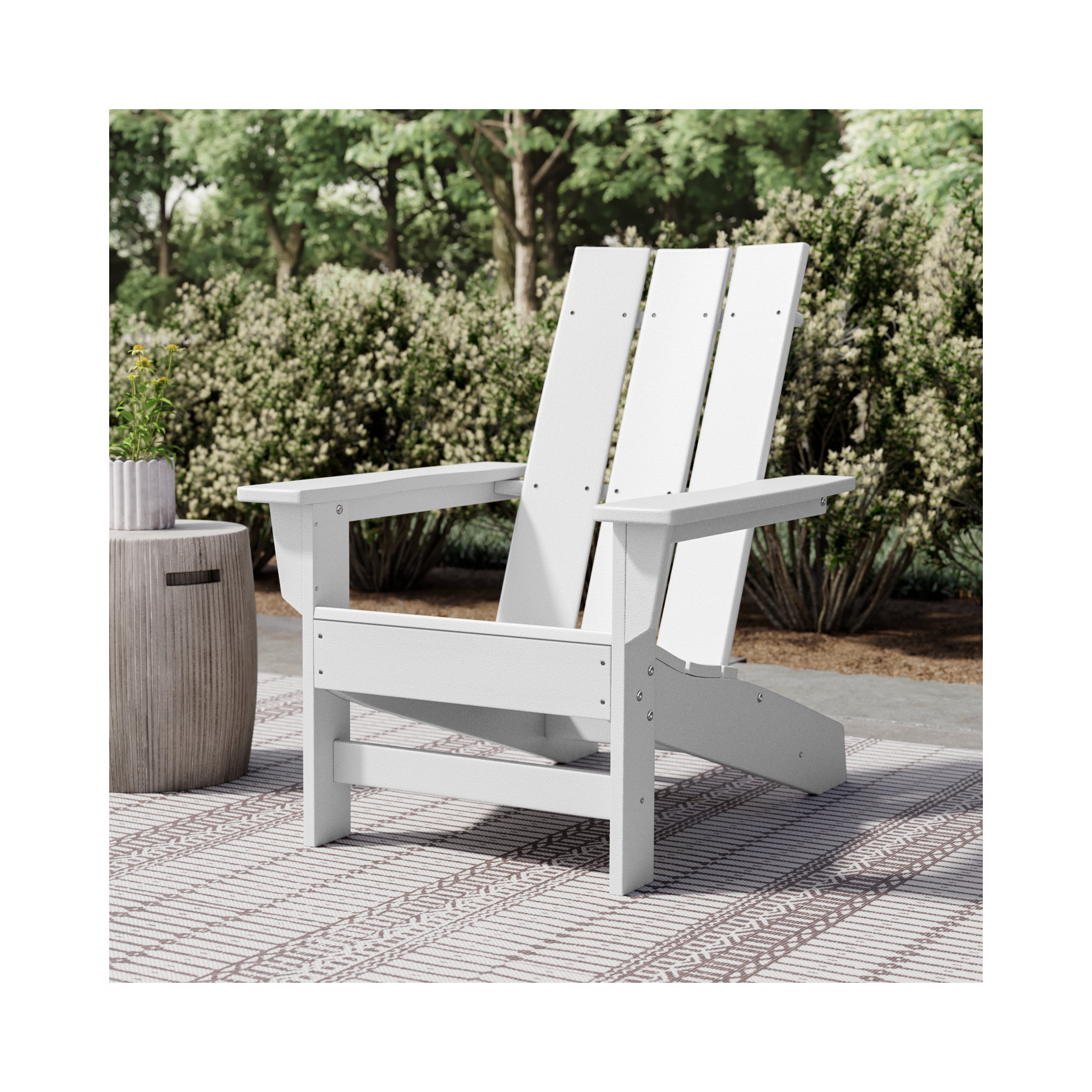 Ratcliff Outdoor Adirondack Set, White