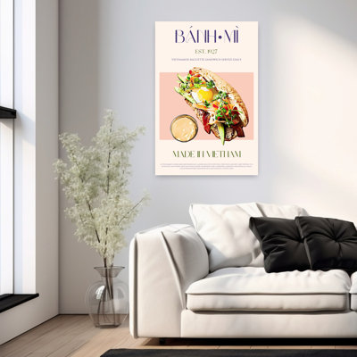 Délicieuse vietnamienne Banh Mi, art mural traditionnel