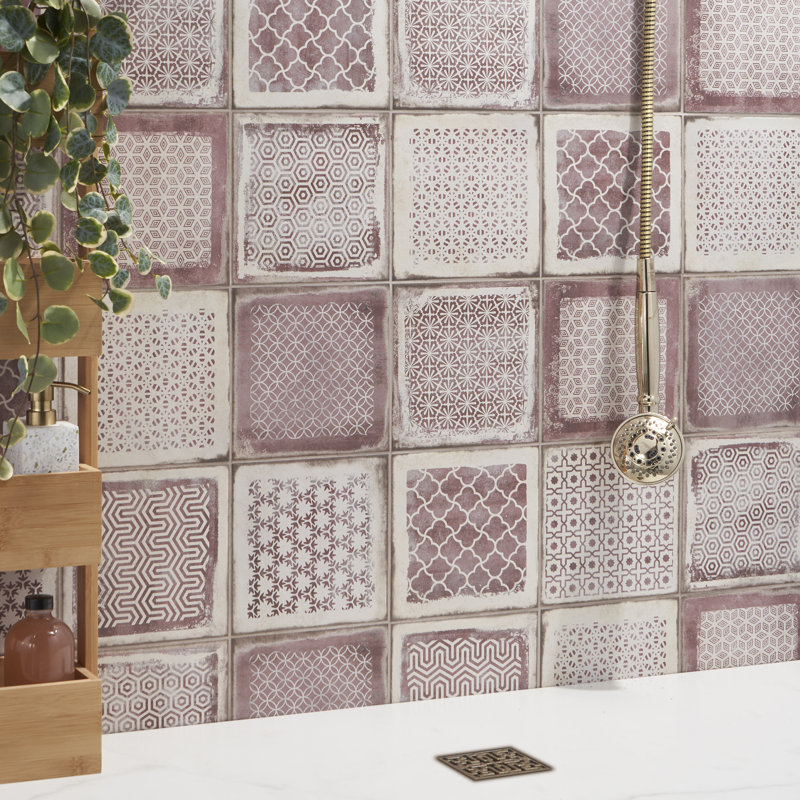 Carrelage de sol et de mur en porcelaine mate 7,87 po x 7,87 po San Luis (10,32 pieds carrés / caisse), Ros