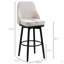 Ensemble de 2 tabourets de bar, tabourets de bar pivotants à 360 ° modernes, chaises de cuisine rembourrées d'une hauteur de siège de 29,5 pouces avec pieds et repose-pieds en acier