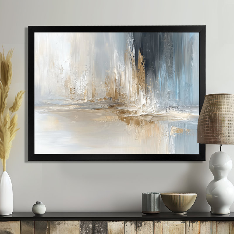 Gris, blanc, noir, blanc, écho, Reproduction encadrée d'une seule photo, H 30 po x l 40 po, Noir