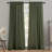 Cotton Linen Blended Light Filtering Curtain,Back Tab Hooks  Drapes (Set of 2,With Hooks)-49156133-49156130