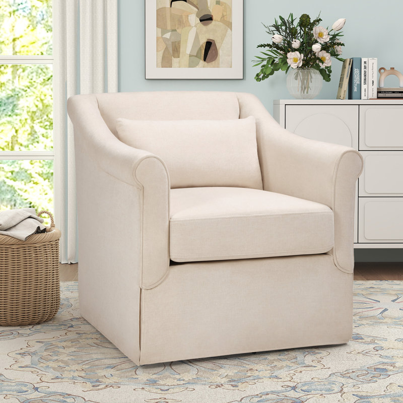 Fauteuil d'appoint avec accoudoirs lombaires 30 po, Beige