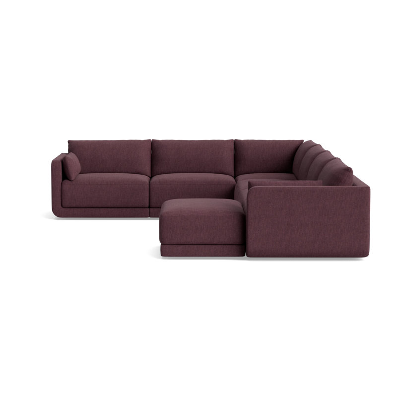 Eva Modular Sectional, Performance Weave - Aubergine