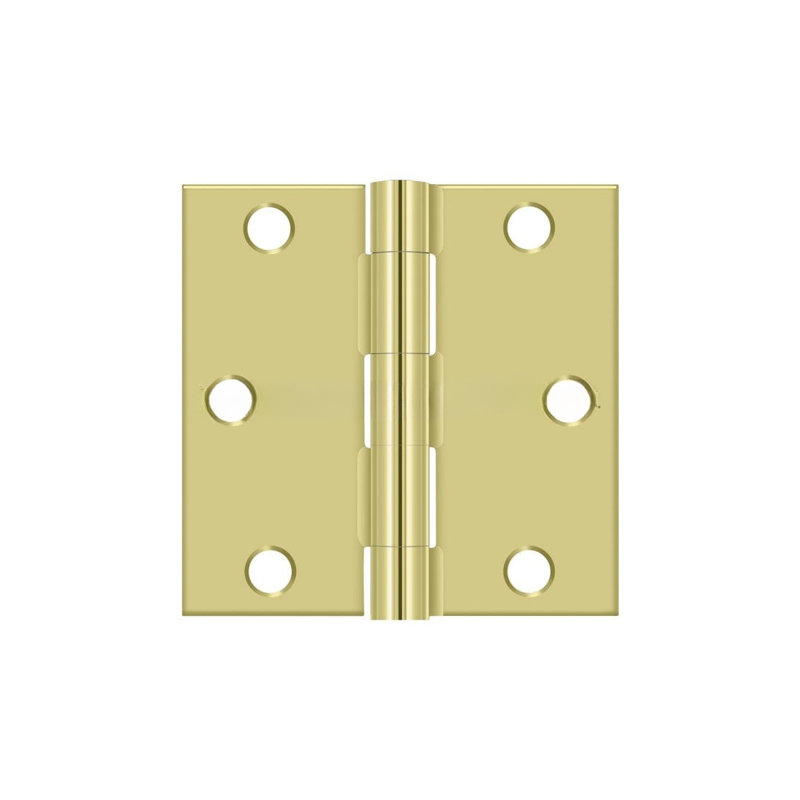 Steel Hinge, Polished Brass