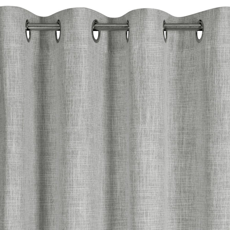 Roma Semi Sheer Curtain Single Panel, Grey/Brown/Blue