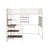 Loft Metal Bed With Built-In Charging Station And LED Light-2135263811-2135263813
