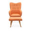 Georgia Upholstered Wingback Chair with Footstool-38292116