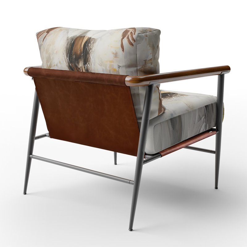 Chaise d'appoint rembourrée Spiritual Jesus, Noir