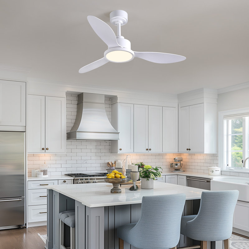 42''/52'' Standard Dimmable Ceiling Fan With Light Kit, 42''