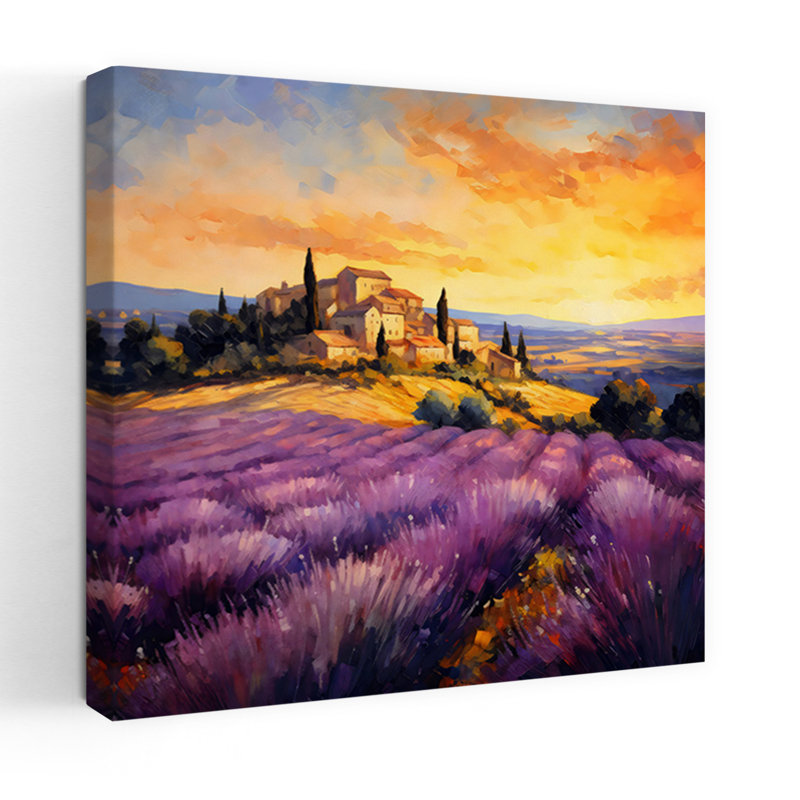 Lavande, Provence, sérénité, calme, cyprès, lavande, paysage, nature, art mural