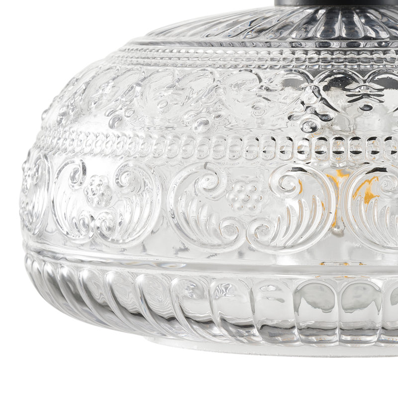 1-lamp Clear Glass Adjustable Iron Ceiling Light