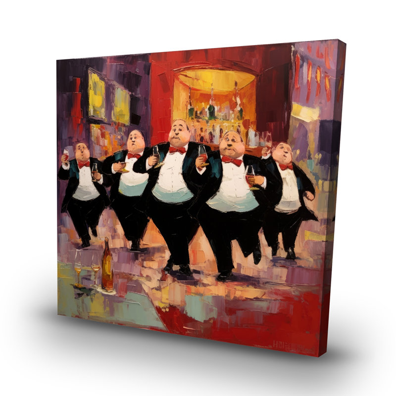 Distinguished waiters - 32"x32" art on canvas
