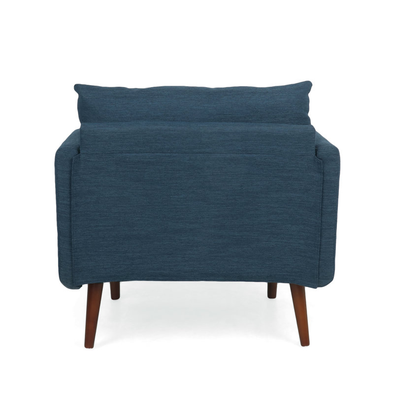 Chaises d'appoint de confort moderne, tissu bleu marine, sièges sophistiqués