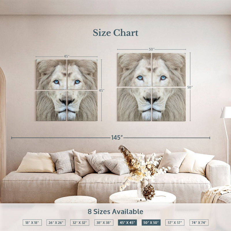 Brampt Exotic Lion, 50" H x 50" W