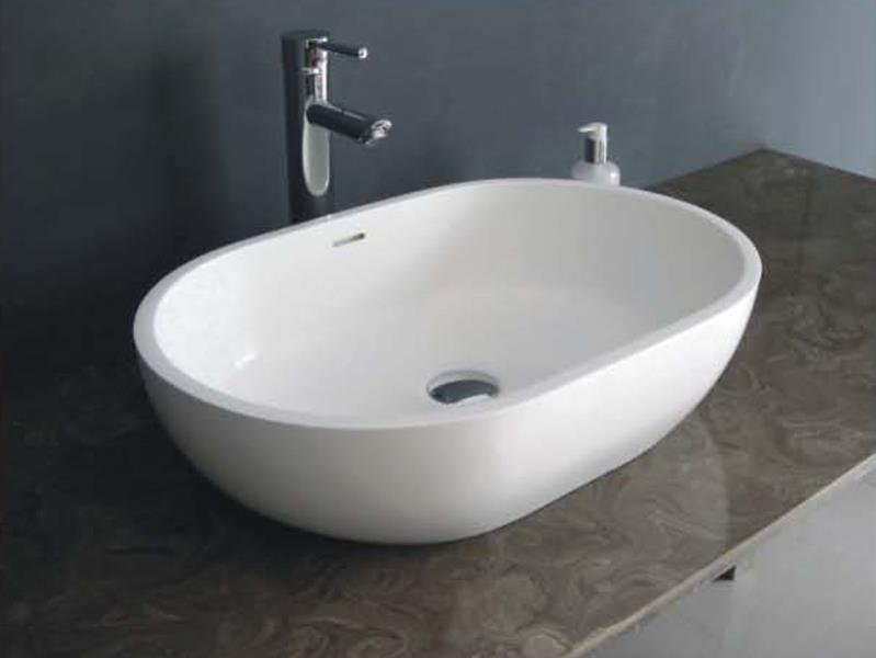 Lavabo de salle de bain ovale pour bateau