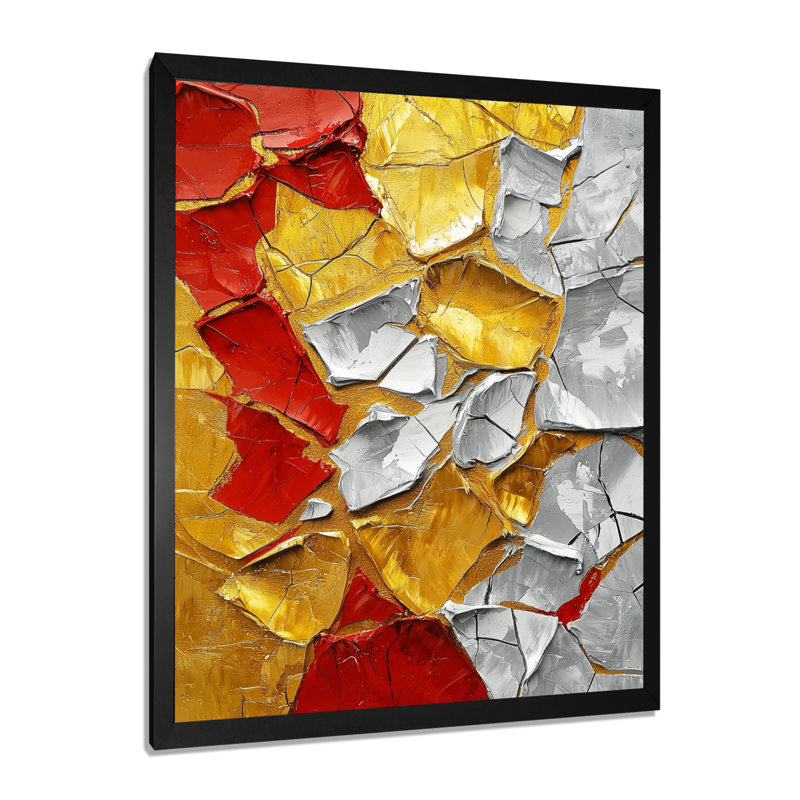 Stannard - Abstract Canvas Art Print, 40" H x 30" W, Black, Picture Framed
