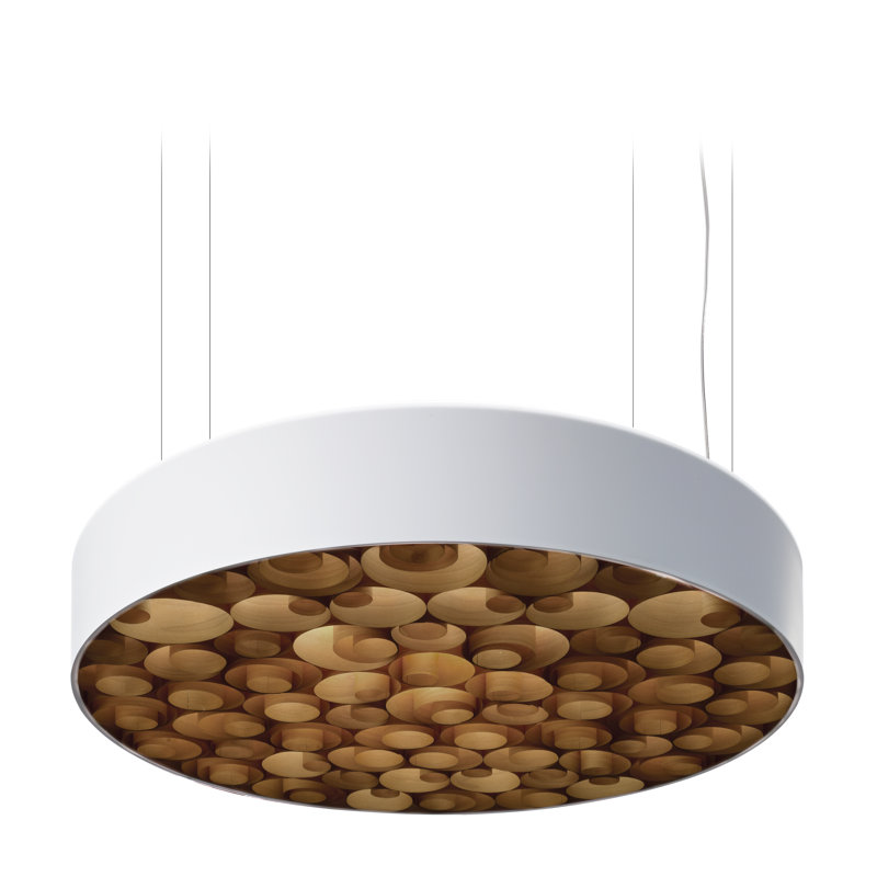 Spiro LED Chandelier, 5.9" H x 29.5" W x 29.5" D, White, Sea Blue