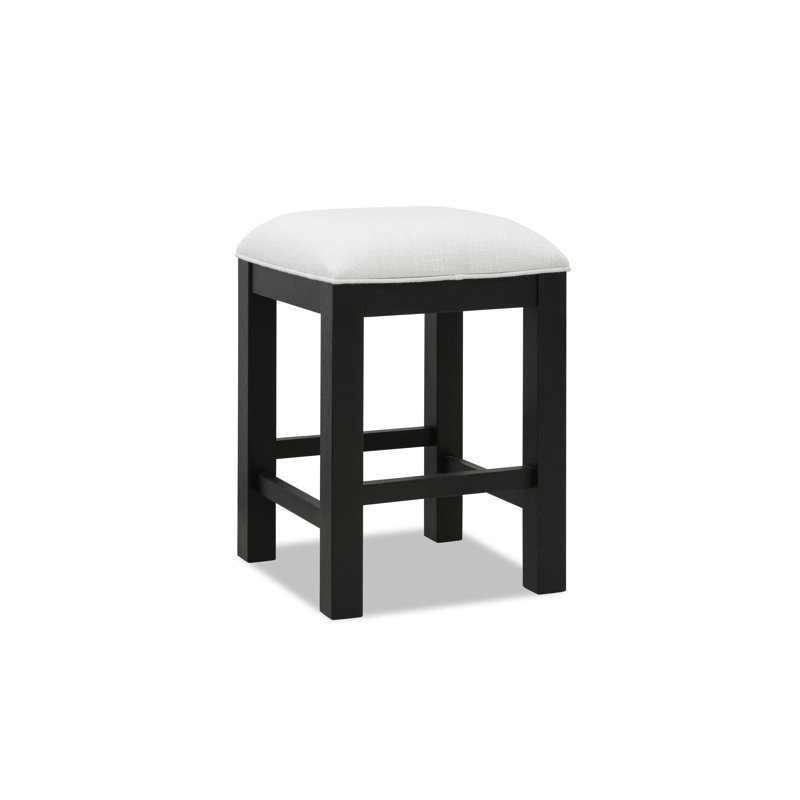 Tabouret de comptoir rembourré Mya, Noir
