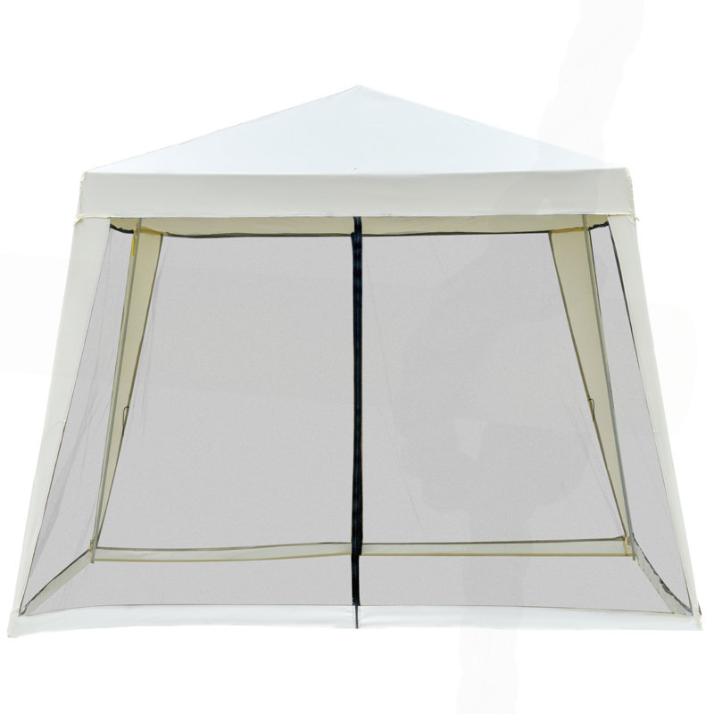 Auvent extérieur de 10 pi x 10 pi Outsunny, Blanc, crème