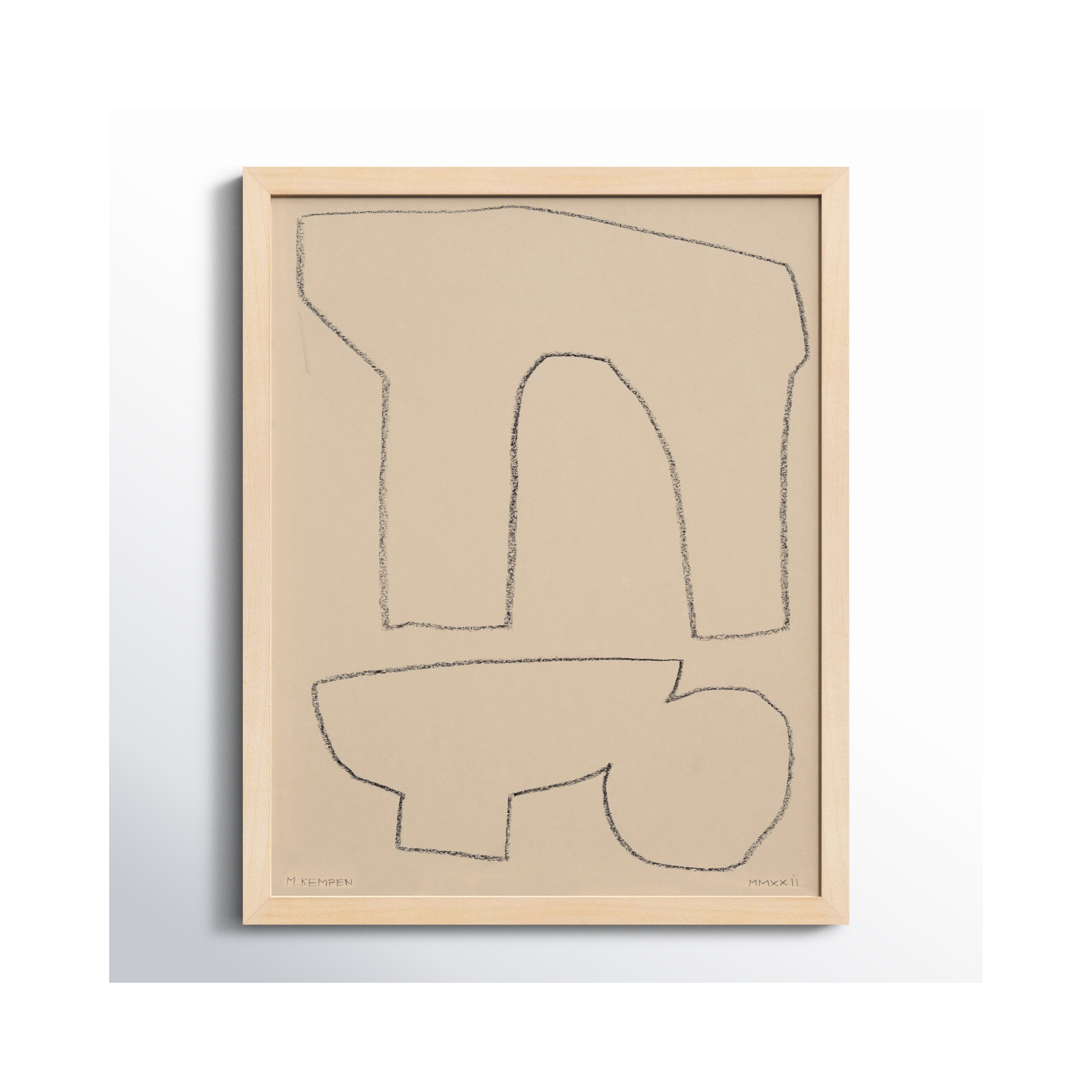 Outlines 2 by Michael Kempen, Maple Framed, 16" W x 20" H