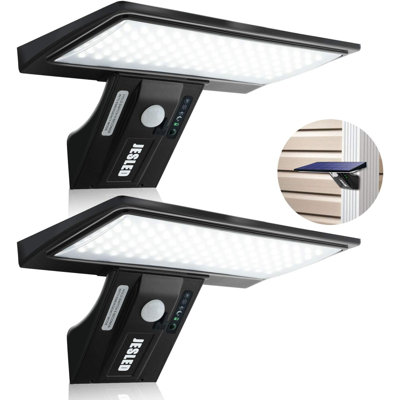  Solar Flood Lights Outdoor Motion Sensor, 90 Led Solar Powered Exterior Wall Security Light Waterproof For Garden Yard Patio Dusk-to-dawn, Super Bright Usb Charging & Emergency Lighting(2pack)