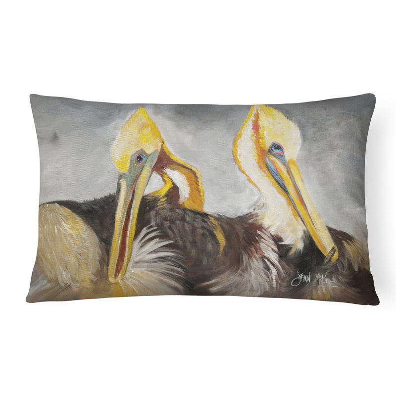 Coussin décoratif intérieur/extérieur pelicans preening