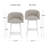 Dorreen Wood And Upholstered Barrel Back Adjustable Height Swivel Stool-915019596-915019595