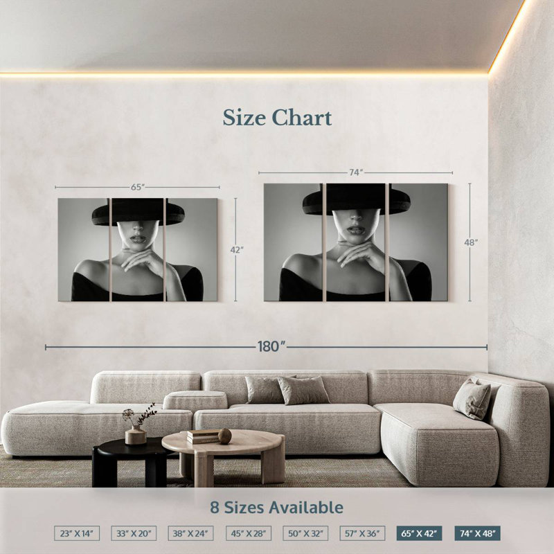 Portrait de femme Leisha Noir, H 42 po x l 65 po