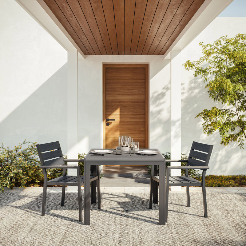 Ensemble bistro pour 2 personnes Ellenton Square, H 29,25 po x L 35,5 po x l 35,5 po