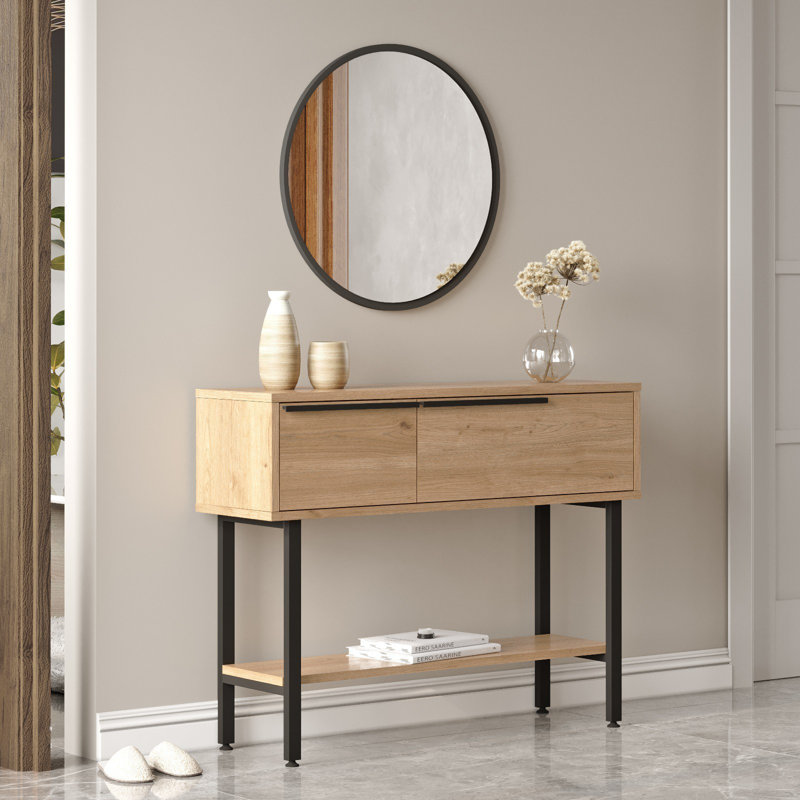 Buffet, Beige clair / Noir