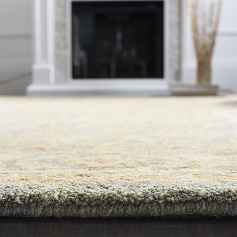 Tapis oriental en laine touffeté à la main Dunbar, Rond 8 pi