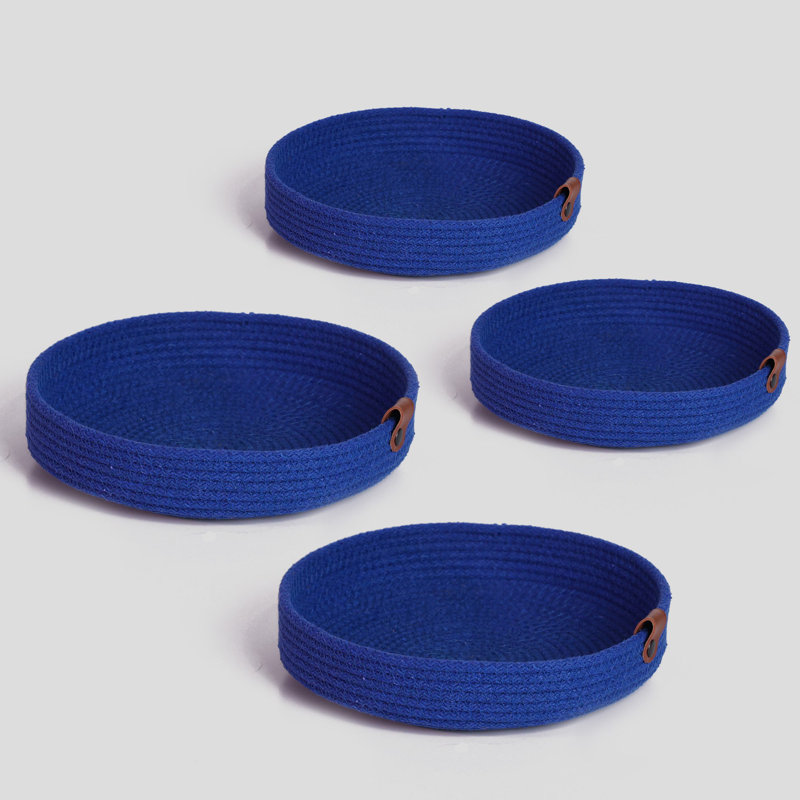 Benecia Cotton Tray, Blue
