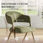 Upholstered Dining Chair Metal ArmChair With Backrest-659966003