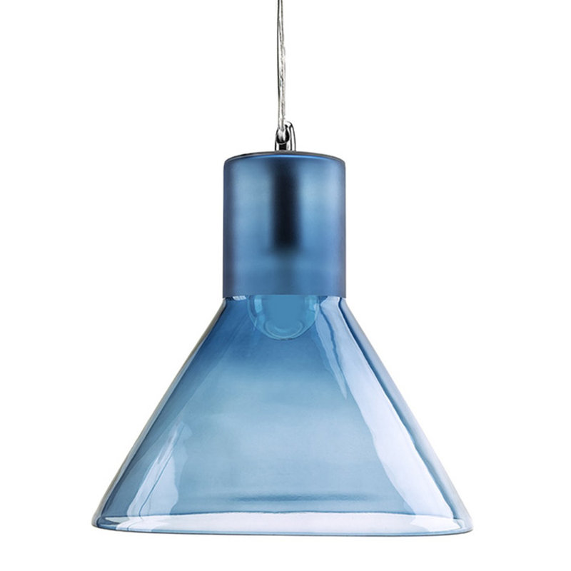 Boatwright 1 - Light White Cone Pendant, Light Blue