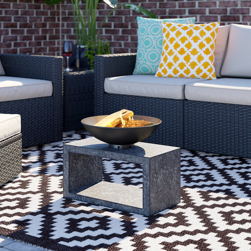 Firebowl, Wood Burning Fibreclay Fire Pit, Cement