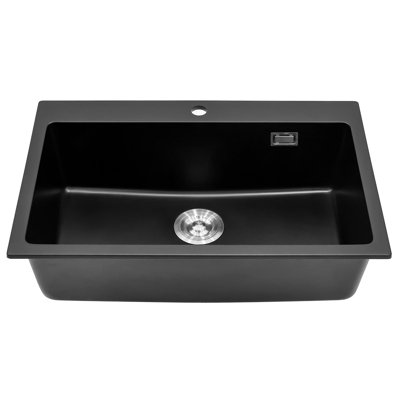 Belfry Kitchen Ekkehard 490mm W Single Bowl Quartz Undermount Kitchen Sink
