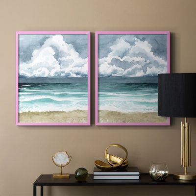South Beach Storm I-Premium Framed Print -Ready to Hang - No Nails Required - No Nails Required -  Wrought Studio™, 5A072DA50D024A0F98CB8D3FC9BDD91E