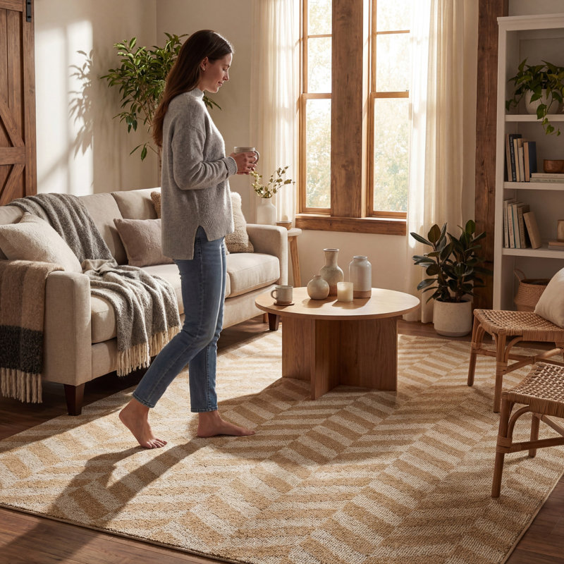  Tapis moderne à rayures Avienne, Rectangulaire 4 pi x 6 pi