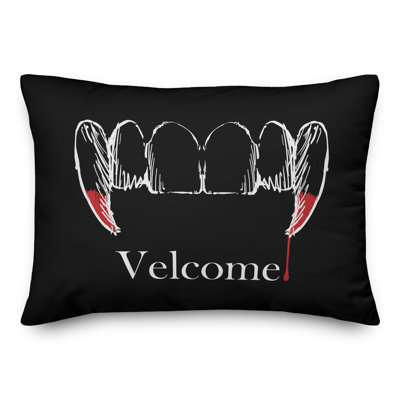  Velcome Vampire Teeth Lumbar Pillow