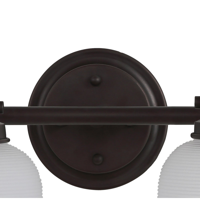 Gilcrease Metal/Glass LED Vanity Light, Oil Rubbed Bronze, 3