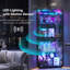 4-Tier Corner Display Cabinet with RGB Light Modes and Motion Sensor-1470752402